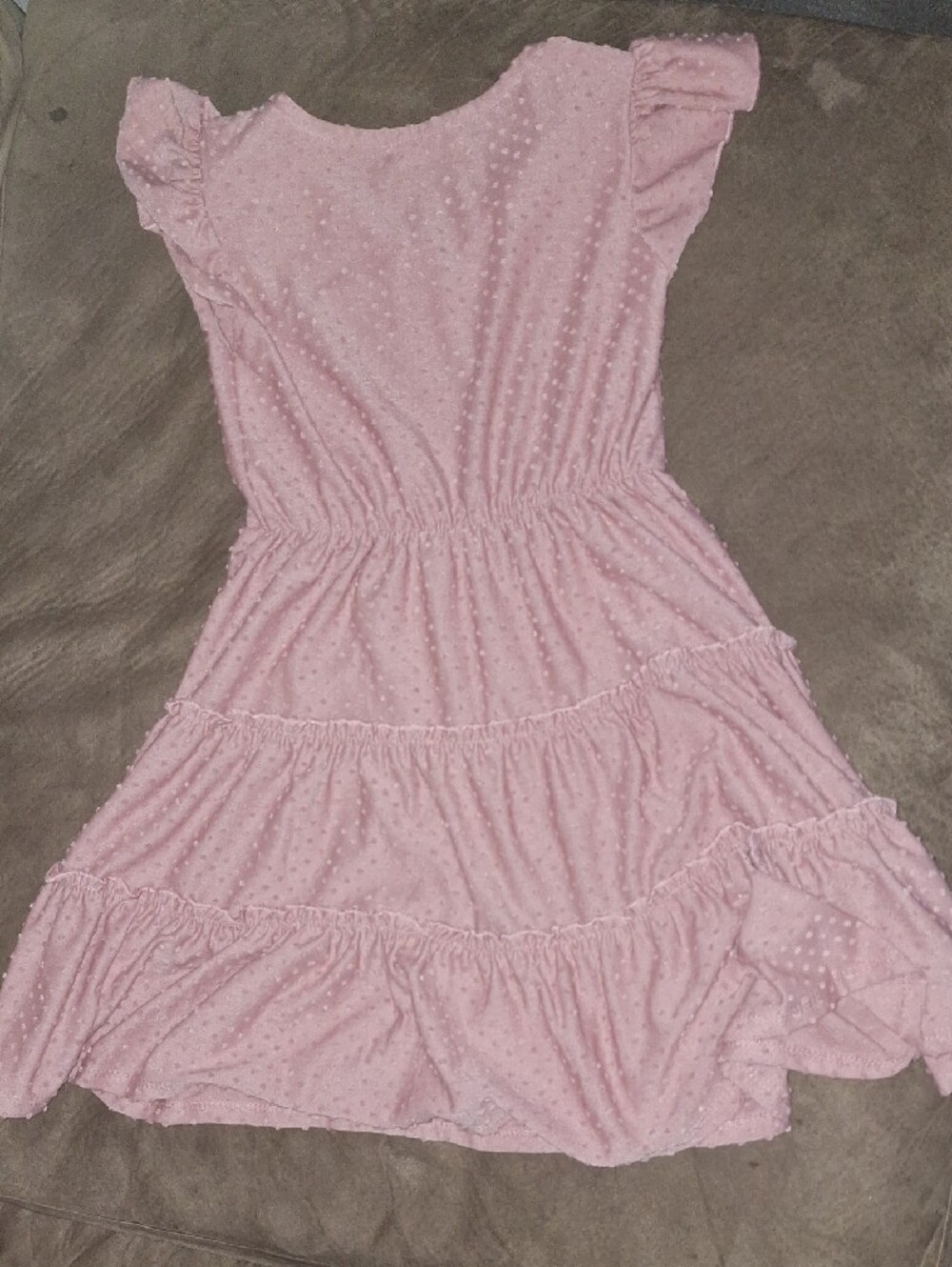 Beautees Pink Tiered Button-Front Ruffle Dress - Picture 2 of 2
